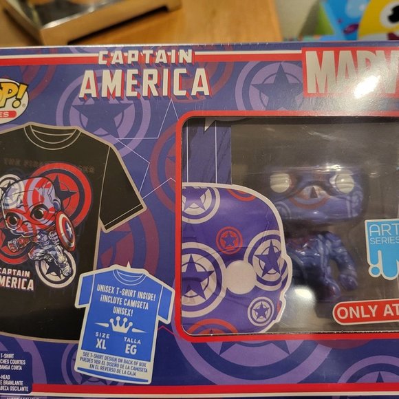 Marvel Captain America (Civil War Art Series) Target Exclusive Funko Pop Bundle - Picture 7 of 9